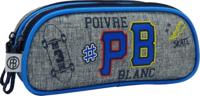 Jim Jam Etui poivre blanc pennenetui 21x5x10 cm 2 vakken met rits Jim Jam Etui poivre blanc pennenetui 21x5x10 cm 2 vakken met rits