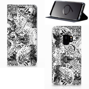 Mobiel BookCase Samsung Galaxy S9 Skulls Angel