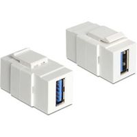 Delock 86319 Keystone-module USB 5 Gbps Type-A female naar Type-A female wit