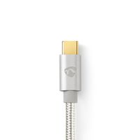 Nedis CCTB64700AL10 USB-kabel 1 m USB 3.2 Gen 1 (3.1 Gen 1) USB C Aluminium - thumbnail