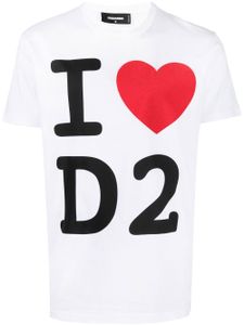 DSQUARED2 t-shirt 'I Love D2' Cool à imprimé graphique - Blanc