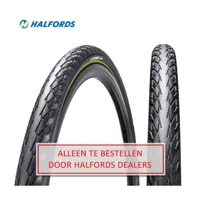 HALFORDS 28x1 5/8x1 3/8 anti-lek zwart reflex draad