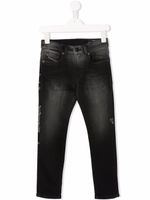 Diesel Kids jean skinny à effet légèrement délavé - Noir