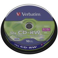 Verbatim 43480 CD-RW disc 700 MB 10 stuk(s) Spindel Herschrijfbaar