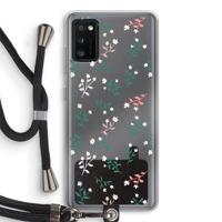 Small white flowers: Samsung Galaxy A41 Transparant Hoesje met koord
