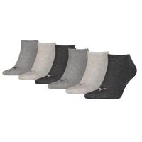 Puma Sneakersokken Plain 6-pack Antraciet Melange-47/49