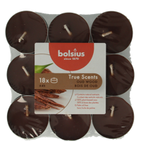 Bolsius True Scents theelichten old wood 18 Stuks