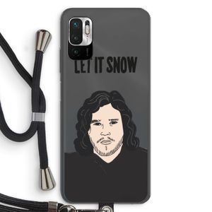 Let It Snow: Xiaomi Redmi Note 10 5G Transparant Hoesje met koord