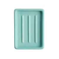 Day 1 Handgemaakt Keramieken Zeepbakje Aqua met Ribbels