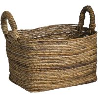 2e Halve Prijs Leen Bakker - Mand Anna - Naturel - 37x45x26 Cm - Bananenblad - Bruin