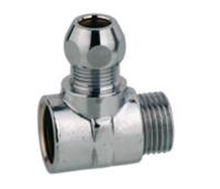 Kirchhoff Messing knelkoppeling T-stuk, chroom, 1/2"ER x 10 mm x 1/2"ET - 989128148