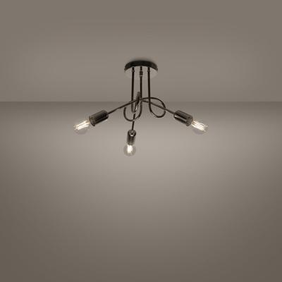 Industriële chrome Kroonluchter LOOP 3