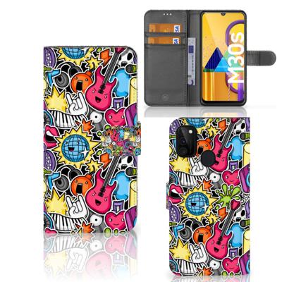 Samsung Galaxy M21 | M30s | Wallet Case | met Pasjes | Punk Rock