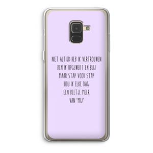Zelfvertrouwen: Samsung Galaxy A8 (2018) Transparant Hoesje
