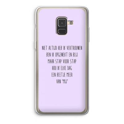 Zelfvertrouwen: Samsung Galaxy A8 (2018) Transparant Hoesje