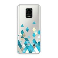 Gekleurde driehoekjes blauw: Xiaomi Redmi Note 10 Lite Transparant Hoesje