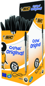 BIC Cristal pennen zwart doos