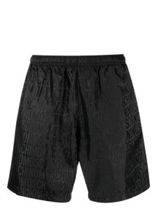 Moschino short de bain à logo imprimé - Noir