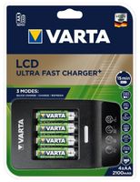 Varta LCD Ultra Fast Charger+ incl. 4 accu's 2100 mAh AA + 12V - thumbnail