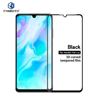 PINWUYO 9u 3D gebogen getemperd glas film voor HUAWEI P30LITE/Nova4E (zwart)