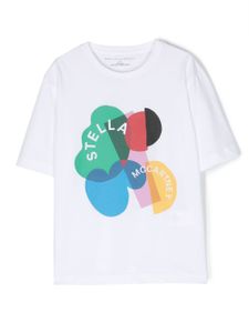 Stella McCartney Kids t-shirt en coton à imprimé graphique - Blanc