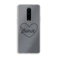 Friends heart black: OnePlus 8 Transparant Hoesje
