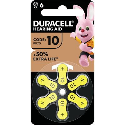 Duracell Batterij voor hoortoestel ZA10 1.45 V 6 stuk(s) 100 mAh Zink-lucht