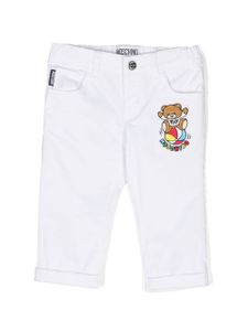 Moschino Kids pantalon de jogging en coton à motif Teddy Bear - Blanc