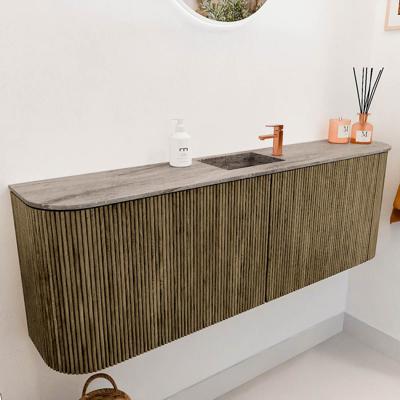 Toiletmeubel Mondiaz Joya Dlux | 123.2 cm | Meubelkleur Dusk | Faye wastafel Oza Wasbak Midden | 1 kraangat