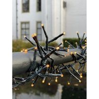 LED string 3M 180 LED cluster lampjes op een zwarte koppelbare snoer 3000K