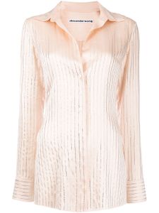 Alexander Wang chemise à ornements en cristal - Rose