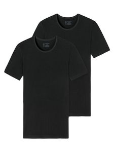 Schiesser - 95-5 - T-shirt C-neck - 2pack - zwart, Maat:XL