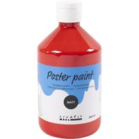 Creativ Company Tempera verf mat, rood, 500 ml/ 1 fles