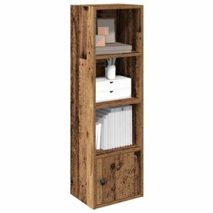 Boekenkast 31x24x102 cm bewerkt hout oud houtkleurig