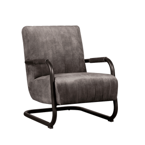 Sohome Fauteuil 'Raisa' Velvet, kleur Antraciet