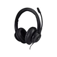 V7 HC701 hoofdtelefoon/headset Bedraad Hoofdband Oproepen/muziek USB Type-A Zwart - thumbnail