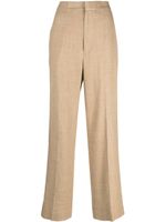 Polo Ralph Lauren pantalon droit à taille mi-haute - Marron