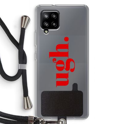 Ugh: Samsung Galaxy A42 5G Transparant Hoesje met koord