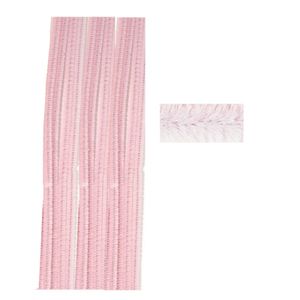 Roze chenilledraad setje van 50 cm - 10x stuks   -
