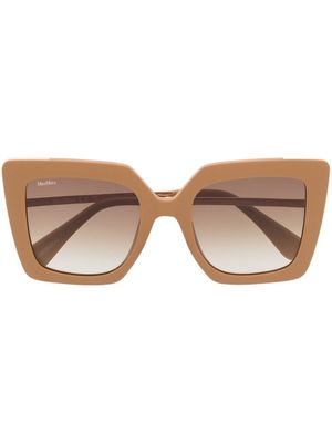 Max Mara Eyewear lunettes de soleil à monture carrée - Marron
