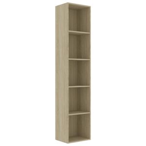 vidaXL Boekenkast 40x30x189 cm bewerkt hout sonoma eikenkleurig