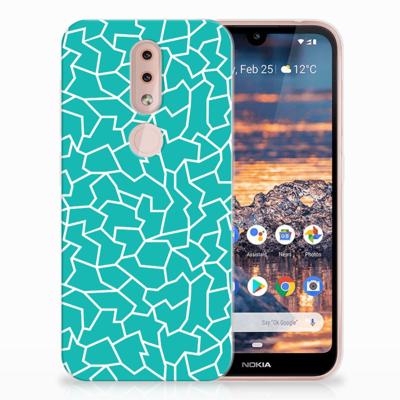 Nokia 4.2 | Hoesje maken | Cracks Blue