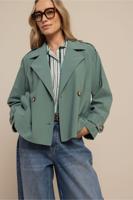 Studio Anneloes Cato Bonded Trenchcoat 13541 Zomerjassen 7600 Dark Sage Green