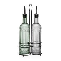 Olie en azijnset Versa Metaal Glas 500 ml 7,5 X 33,5 X 15,5 CM