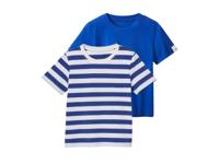 lupilu 2 kinder T-shirts (Blauw/wit, 122/128)