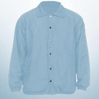 Mens Camo Lilac Fleece Lined Wind-Proof Snap Button Coach Jacket Sky Blue / XXXL