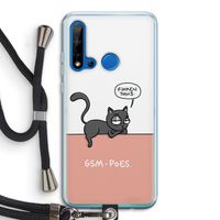GSM poes: Huawei P20 Lite (2019) Transparant Hoesje met koord GSM poes: Huawei P20 Lite (2019) Transparant Hoesje met koord