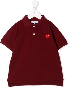 Comme Des Garçons Play Kids polo à logo brodé - Rouge