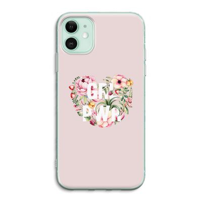 GRL PWR Flower: iPhone 11 Transparant Hoesje