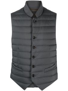 Moorer gilet matelassé à boutonnière - Gris